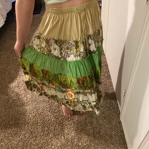 100% Cotton Boho Maxi Skirt